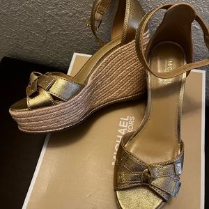 Michael Kors metallic leather shoes